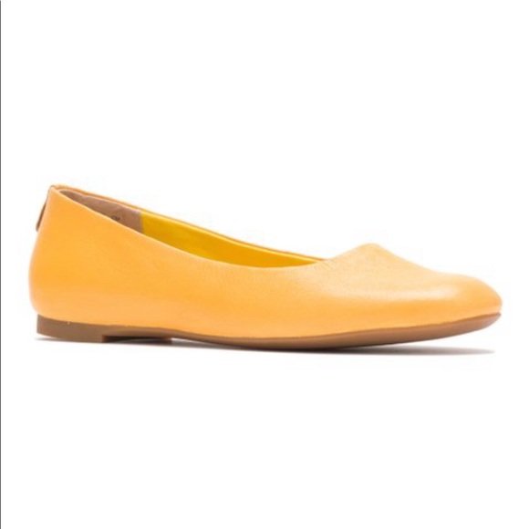 * SOLD * Hush Puppies Goldenrod Yellow Kendal Leather Ballet Flats US 9.5 WIDE - Picture 5 of 9